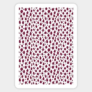 White and red Spot Dalmatian Pattern Sticker